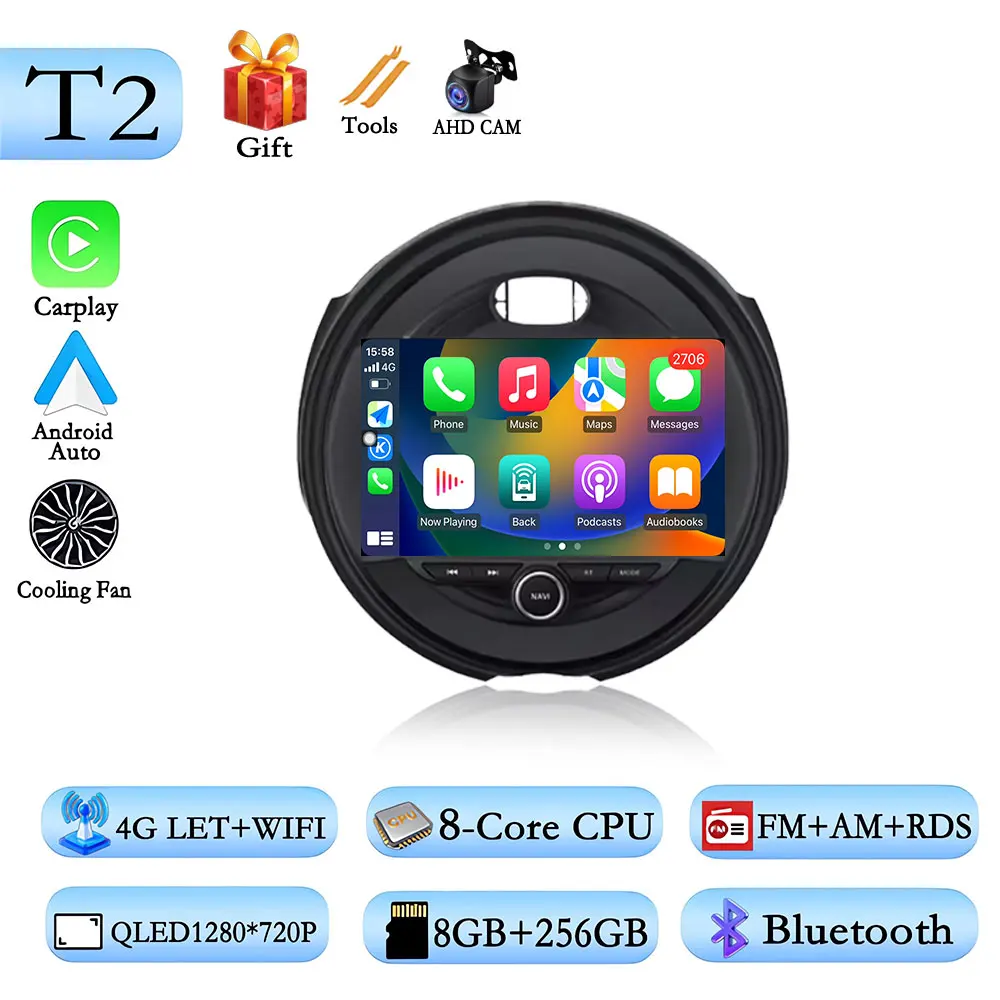 Voor BMW Mini Cooper F54 F55 F56 F60 2015-2018 2019 Android 16 Auto Video Multimedia Speler Carplay DSP stereo GPS Navigatie