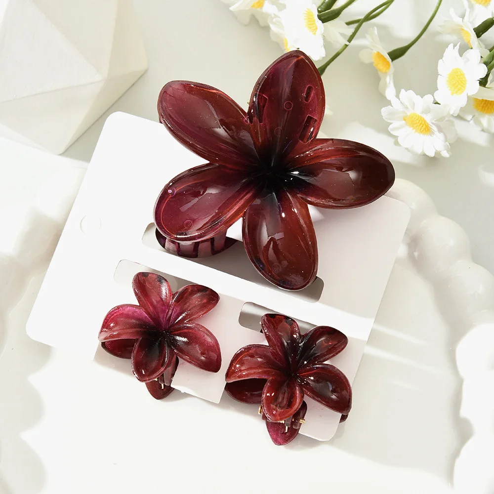 6 Stück Damen-Haarspangen im Meerjungfrau-Stil, Prinzessin, Ei, Blume, 20,3 cm, große Größe, braun, beige, Kopfbedeckung, täglicher Gebrauch, Pferdeschwanz, Hai-Clip – Detail 10