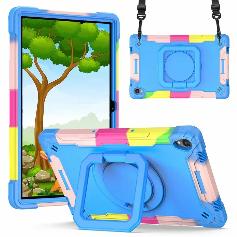 Rotating Kickstand Case For Samsung Galaxy Tab A 10.1 2019 SM-T510 SM-T515 Hand Strap Shell Kid Tablet Cover For SM-T510 SM-T515