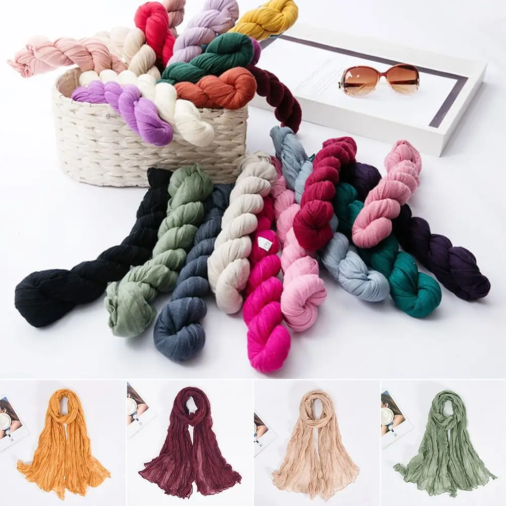 Letni szalik przeciwsłoneczny Długie cienkie szale Miękkie szaliki plażowe dla kobiet mężczyzn