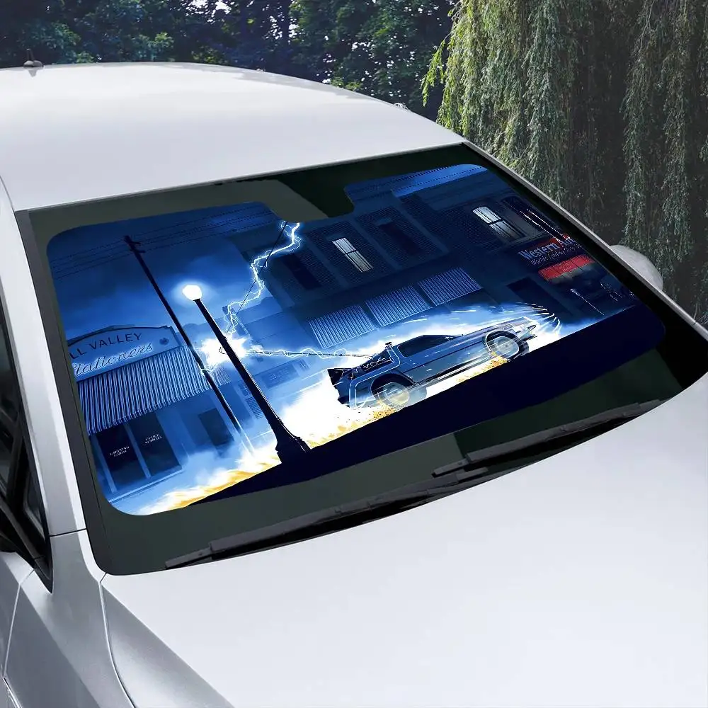 

Солнцезащитный козырек на лобовое стекло автомобиля «Назад в будущее» с забавным животным, складной, для защиты от солнечных лучей