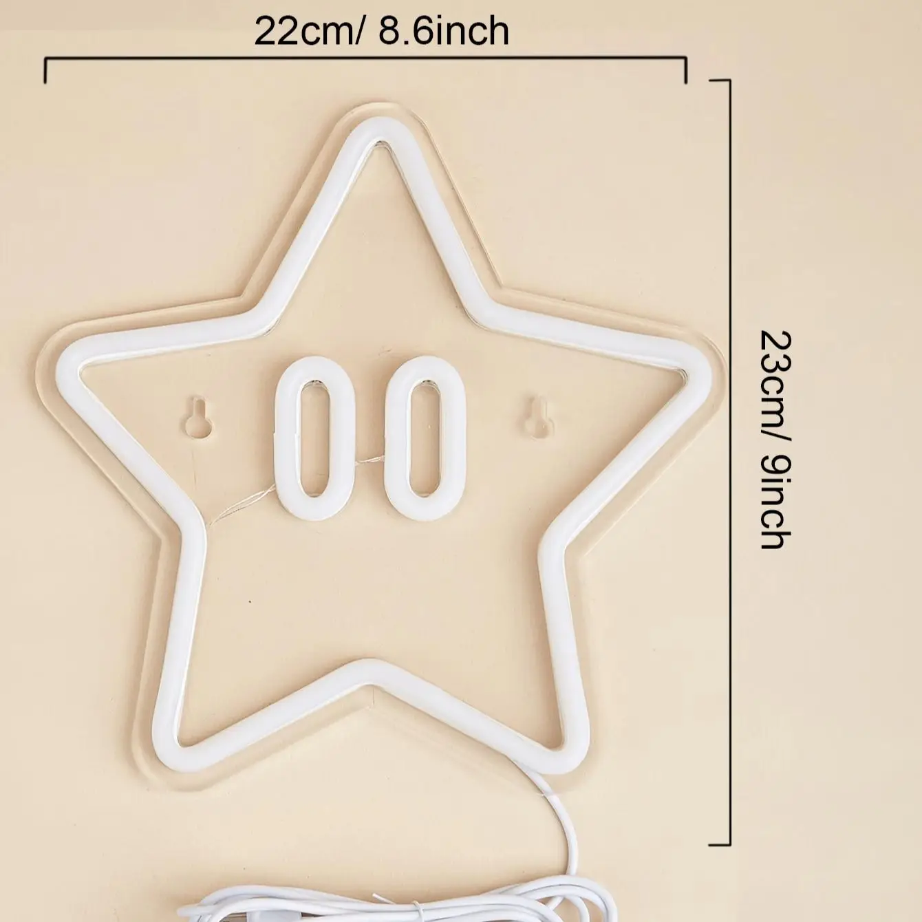 Chi-Buy 1PC Cartoon Star Shape LED Neon Sign USB Powered Wall Decoration Neon Light Signs Suitable For Party, Wedding