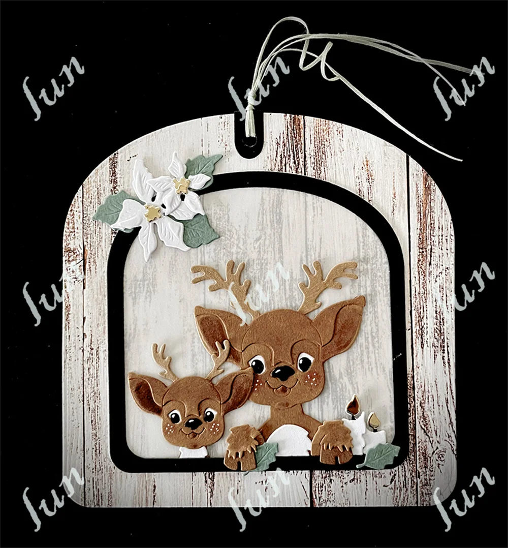 Christmas Dies 2024 Large Bambi Music Bld Die Cuts for Card Making Craft Decoration Embossed DIY Scrapbooking Holiday Knife