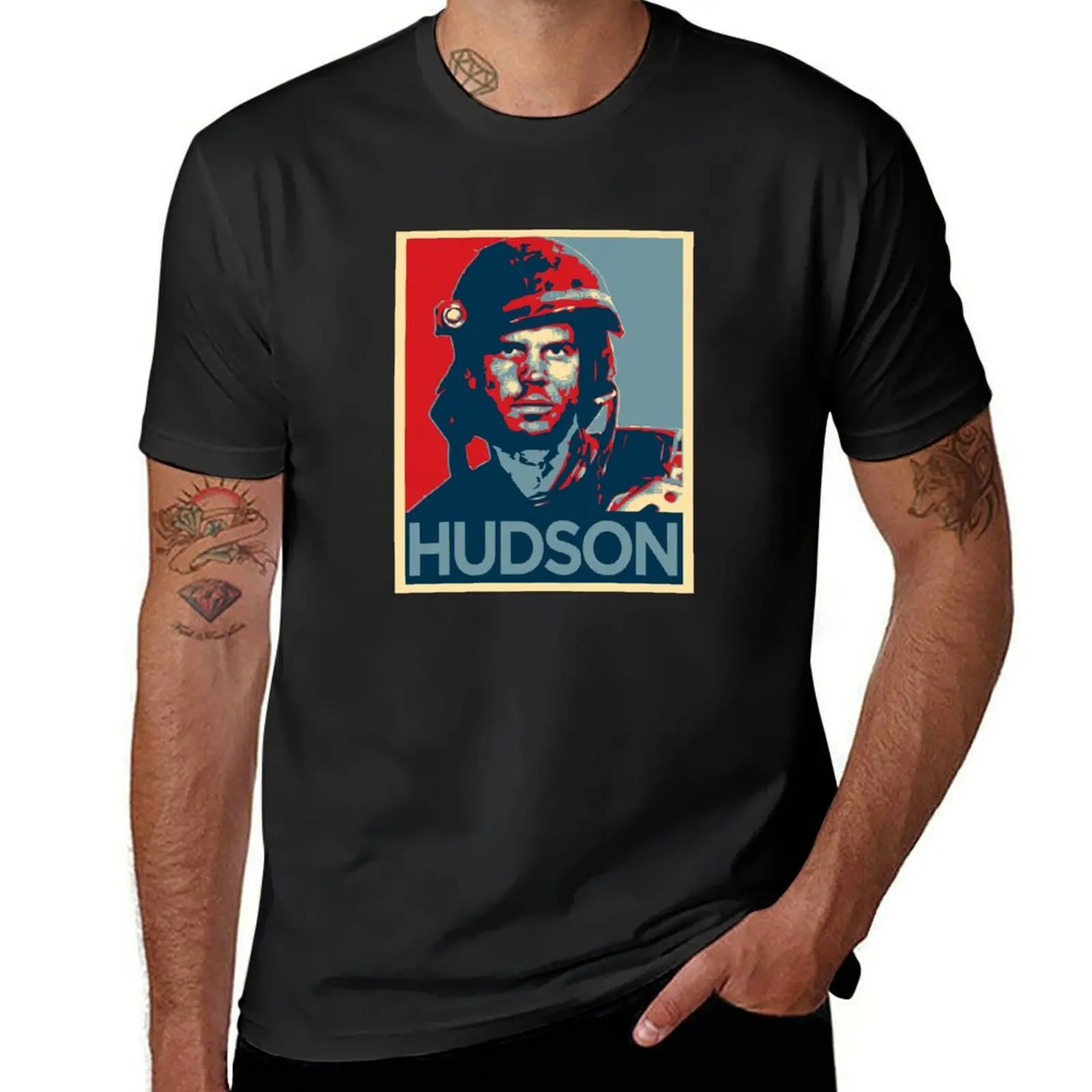 Hudson - Inspired by Aliens T-Shirt funnys quick-drying tops men t shirt