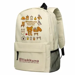 New Cute Rilakkuma Bear Boys Girls Oxford Backpack Kids School Bags For Children