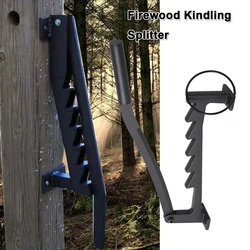 Wall Mounted Wood Kindling Splitter Portable High Carbon Steel Manual Fire Wood Cutter For Outdoor Indoor Garden Wood Splitter