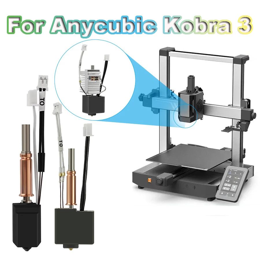 

Комплект для модернизации хотэнда Anycubic Kobra 3 V2 Combo: биметаллический термобарьер и керамический нагревательный стержень для печатающей головки 3D-принтера Kobra 3 Combo