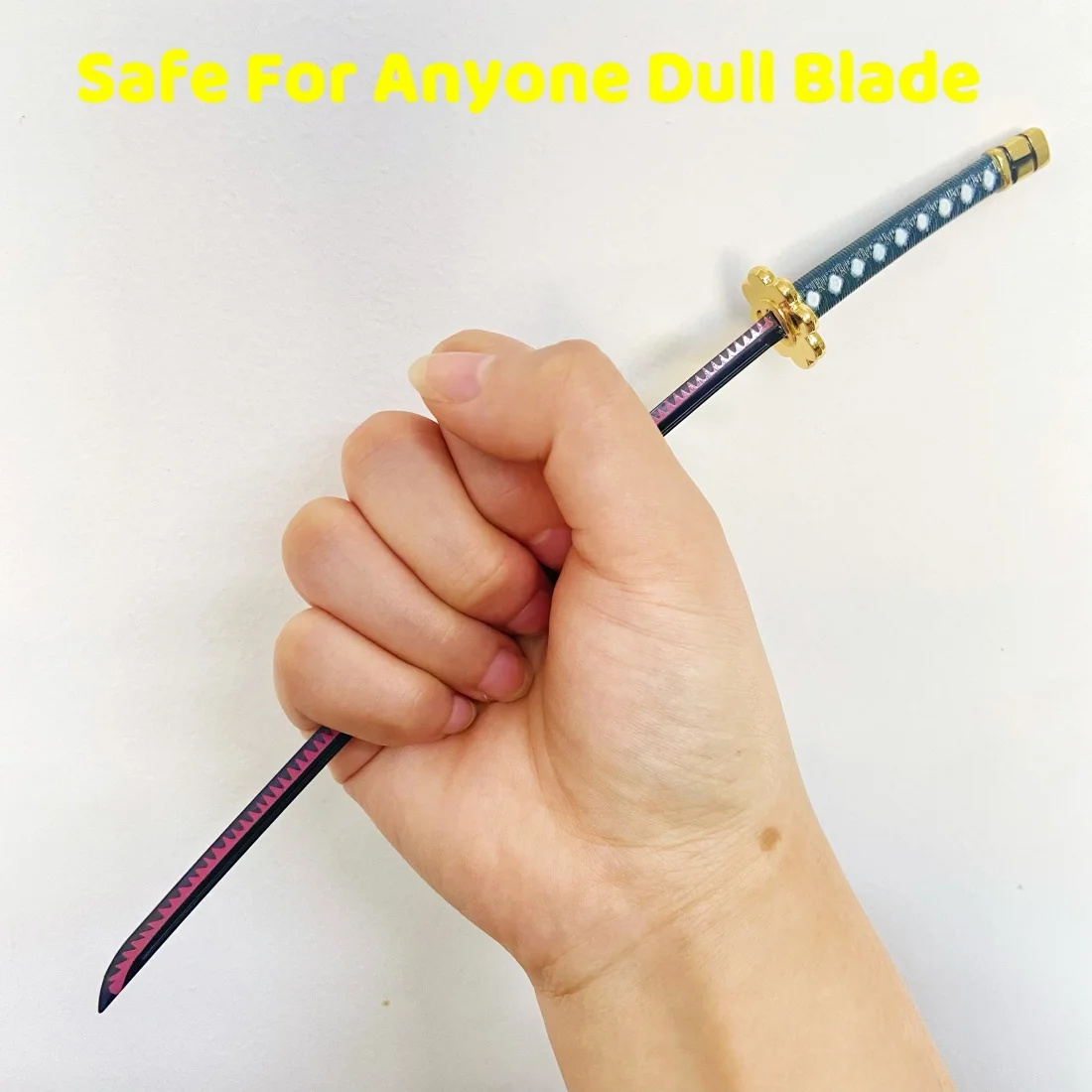 Espada de metal katana roronoa zoro, 9.4 polegadas, sabre japonês katana, sabre samurai original, faca ninja, acessórios de cosplay, brinquedo adereço