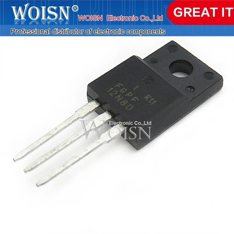 

10PCS FQPF12N80 12N80 TO-220F