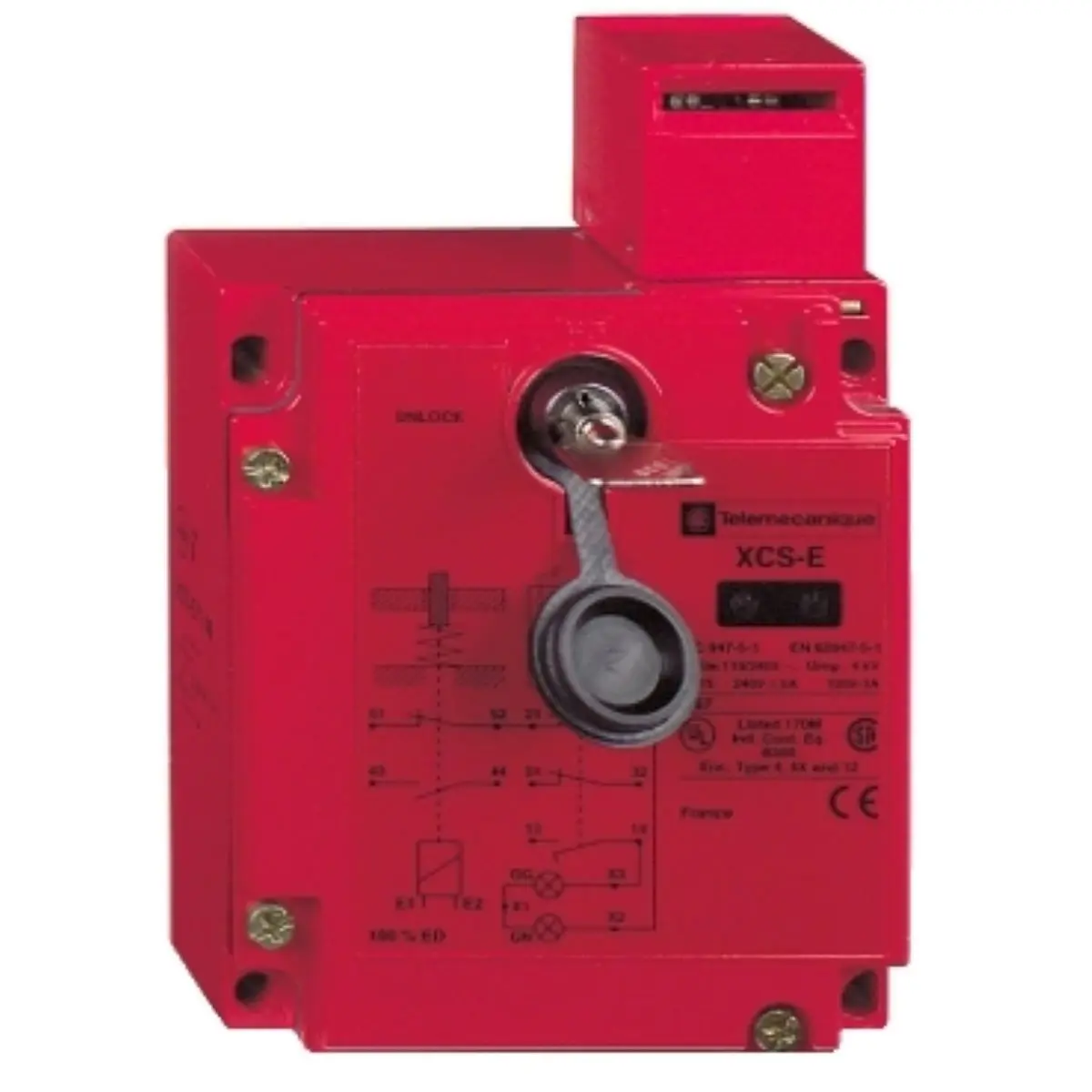 

XCSE5311 Safety switch, Telemecanique Safety switches XCS, metal XCSE, 1NC+2 NO, slow break, 2 entries tapped Pg 13, 24 V