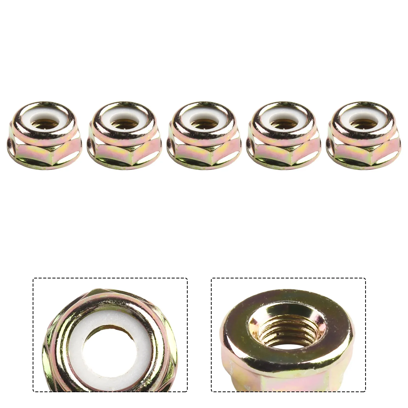 5pcs String Trimmer Brushs Cutter Gear Case Spare Parts M10x1.25 Left Hand Thread Blade Nuts Lawn Mowers Lawn Trimming Tool