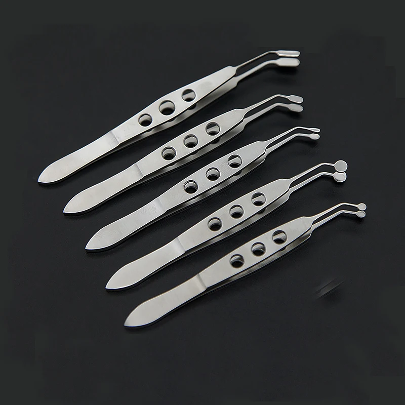 Stainless Steel  Gland Massage Tweezers Blockage Clip To Dredge Fat Turn Eyelid Squeeze Ophthalmic