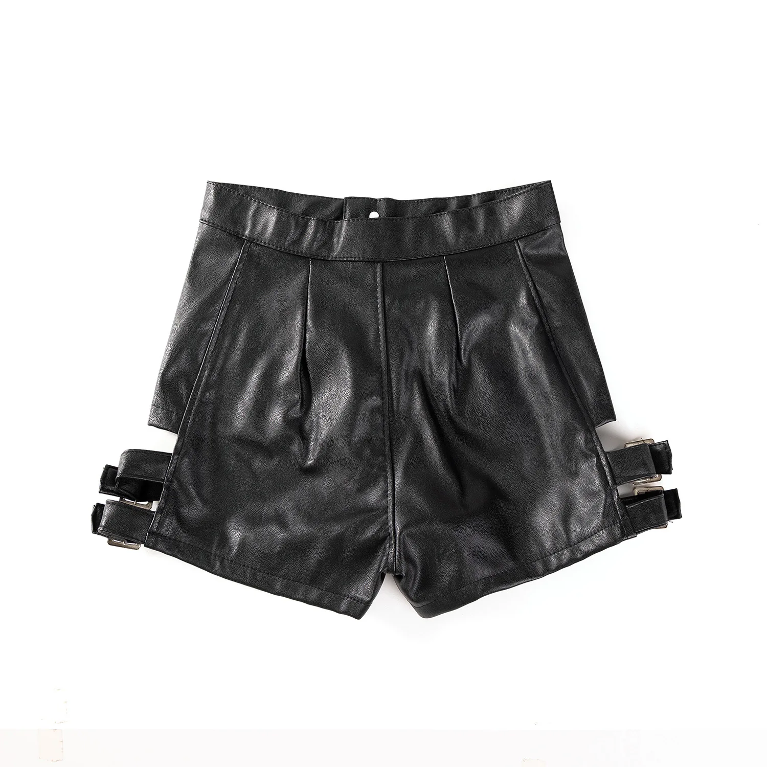 Jesienne nowe seksowne damskie szorty z imitacji skóry czarne hot pants super krótkie klub nocny