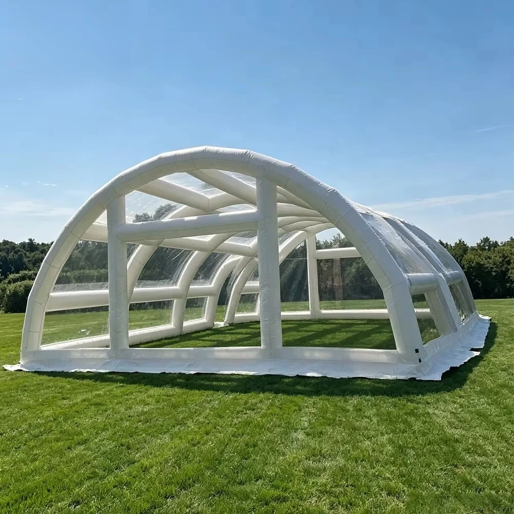 Clear Inflatable Event Tent Transparent PVC Air Frame Marquee for Commercial Events Exhibitions and Venue Rentals