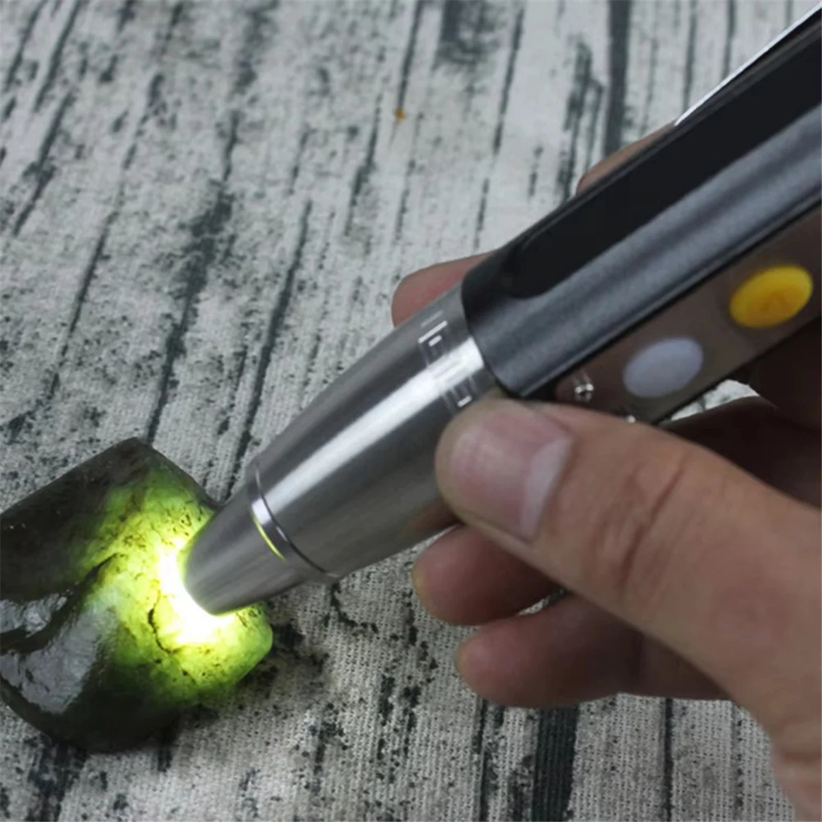 A72Z Jade Identification Flashlight Gem Jewelry Detector Light Mini 365nm Rechargeable Ultraviolet LED UV Torch,C