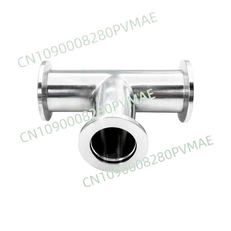 KF16  Tee 3-way T type Adapter All Ends KF-16 Flange Vacuum Fittings Pipe Tube SS304 Stainless Steel 304