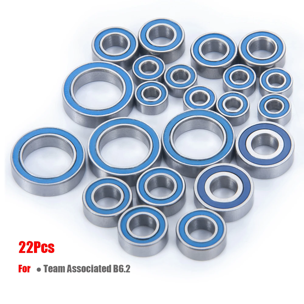 AXSPEED 22Pcs Wheel Hub Sealed Bearing Kit for Team Associated B6.2 1/10 RC Buggy Car Upgrade Parts