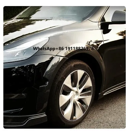 

Fender Flares Wheel Brow Protector Plate Spoiler Diffuser Car Decorative Accessories for 2021-2023 Model Y Wide Body Kit