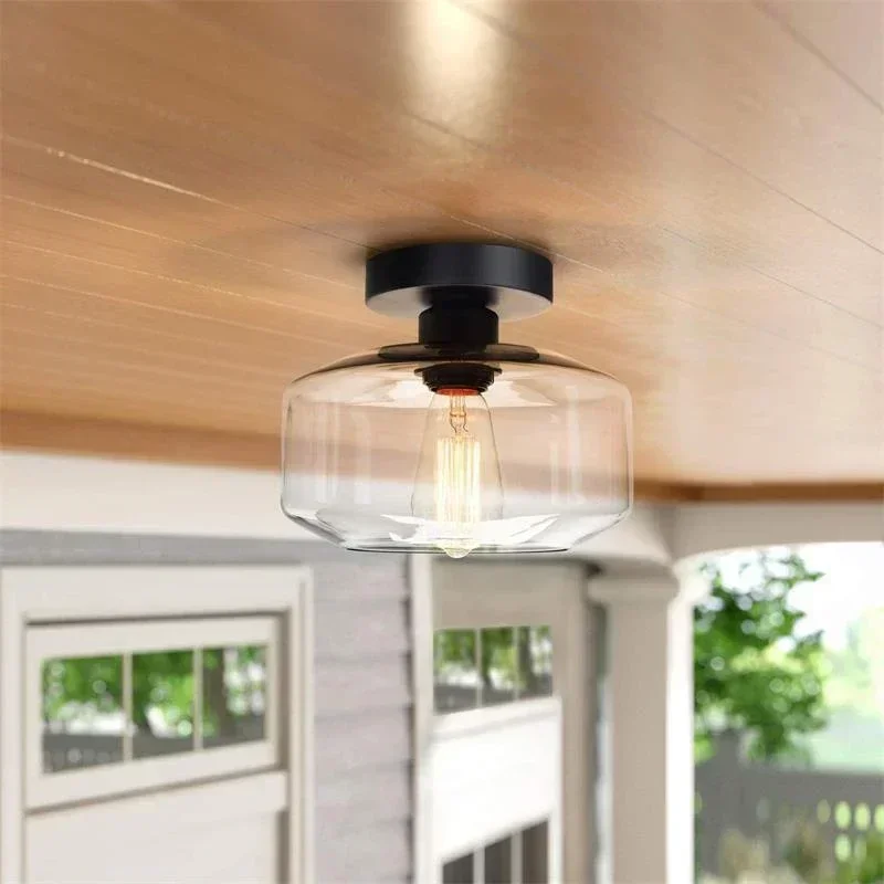 Nordic Modern Aisle Glass Ceiling Lamp Home Lighting LED for Bedroom Living Room Corridor Light Balcony Lights Home Decorations