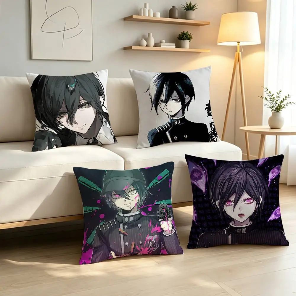 Danganronpa V3 S-Shuichi S-Saihara  Pillow Case Pattern Printed Pillowcase For Living Room Sofa Cushion Cover