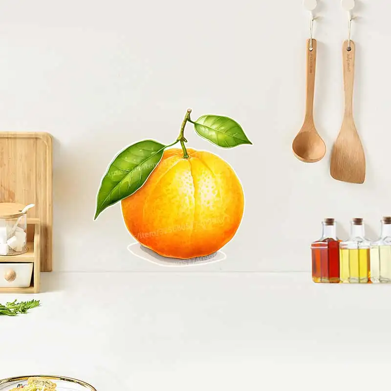 Orange Fruit Wall Stickers Kitchen Decoration Dining Room Living Room Cabinet Refrigerator Home Decoration Decal Stickers S862
