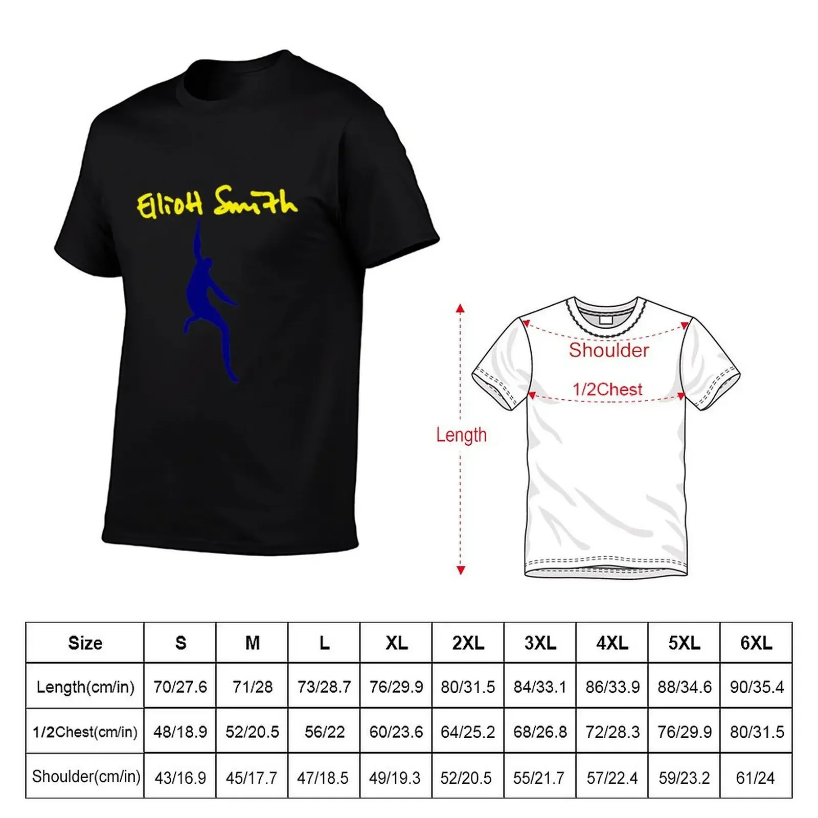 Elliott Smith T-Shirt oversized t shirt Aesthetic clothing cotton t shirt men