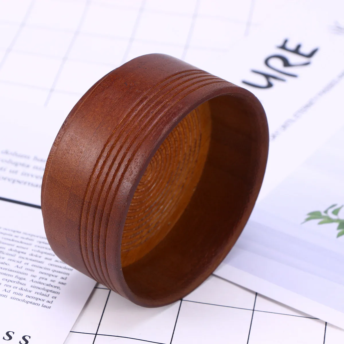 

Men's Durable Shaving Bowl Large Deep Wooden Cup Stylish Shaving Mug Comfortable Safe for Traditional Wet Shave