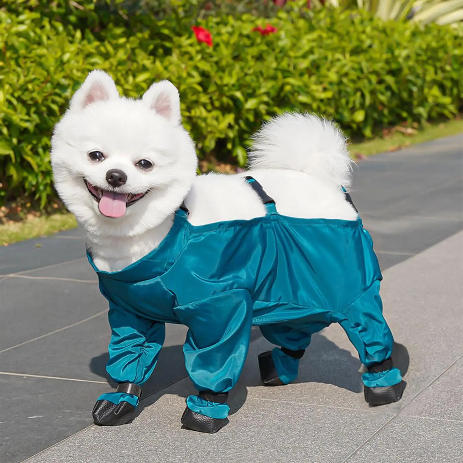 Combinaison de neige pour chien avec bottes intégrées, protection réglable pour les pattes, bandes réfléchissantes, bretelles pour chien, bottes pour le camping en plein air en hiver