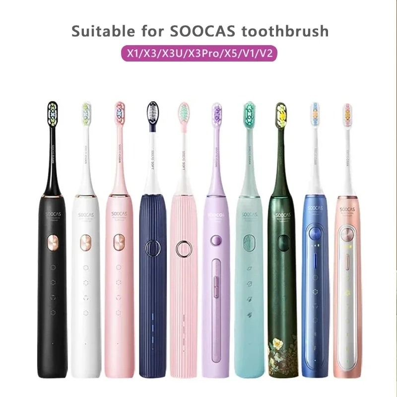 4-10pcs Replacement Brush Heads for SOOCAS X3 X5 V1 X3U Soft Bristle Electric Toothbrush Dupont Bristle Sealed Packed image 3