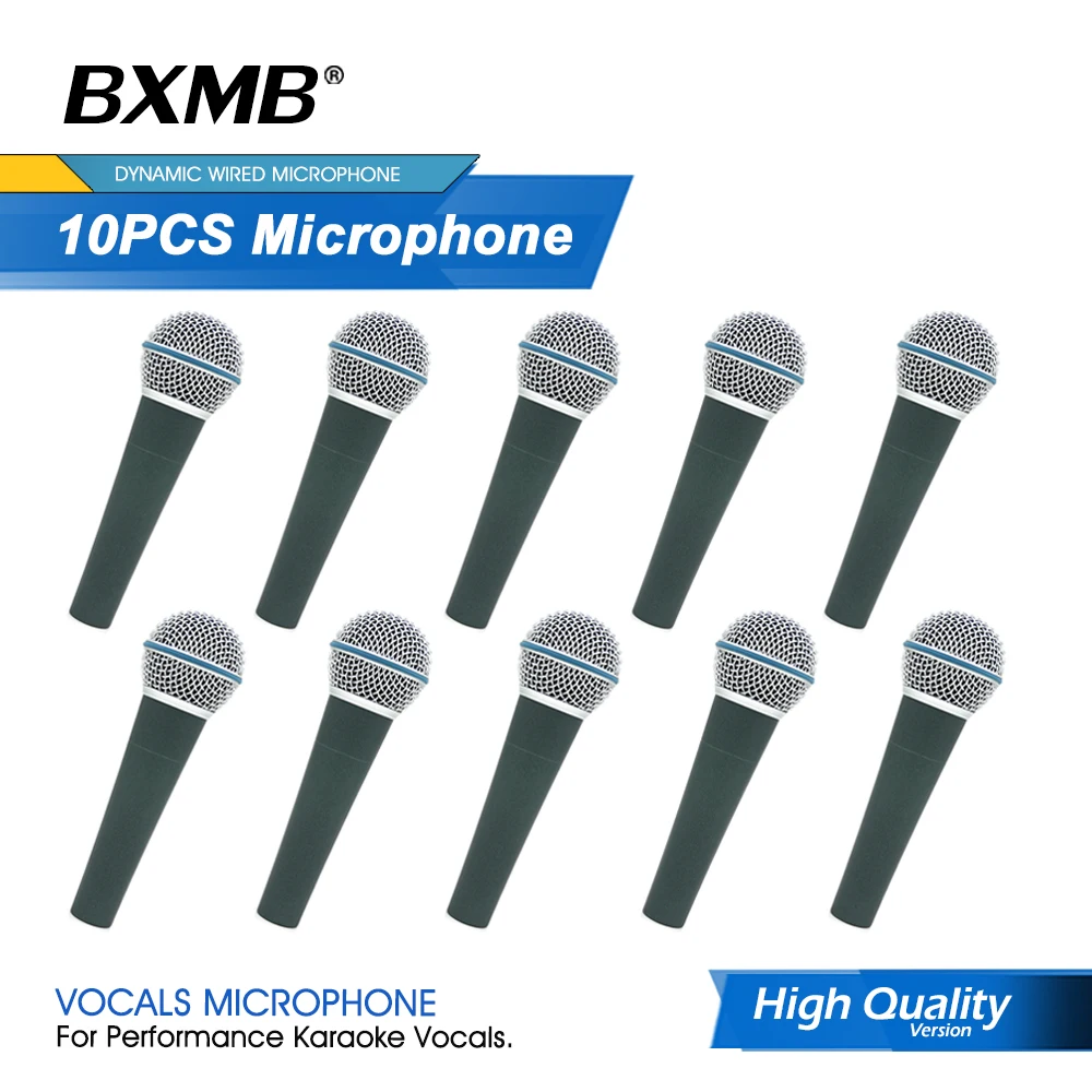 

10pcs High Quality Version Professional Wired Microphone Dynamic Handheld Mic For Live Vocals Karaoke Performance Stage