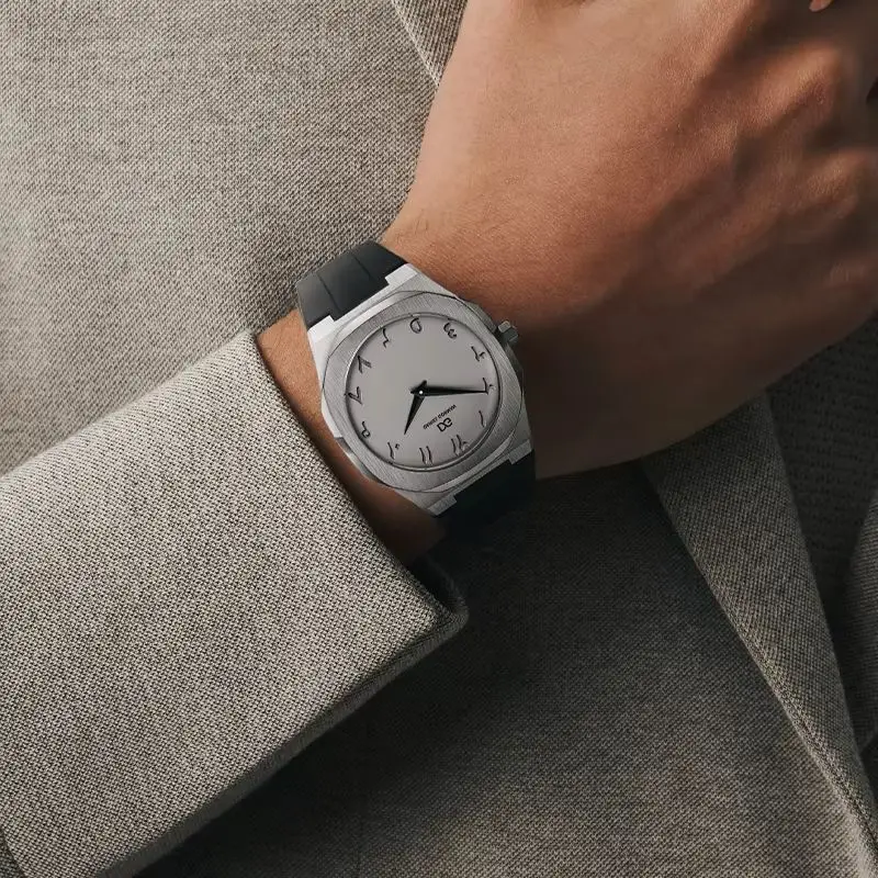 DG9090 Luxury Quartz Watch Ultra-Thin Stainless Steel Arabic Numerals Waterproof Sapphire Glass Dress Wristwatch 2026