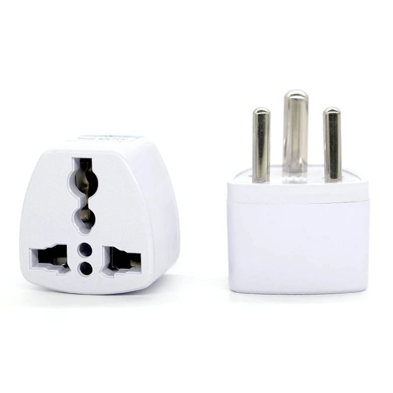 1PC 3-Pin Universal UK/US/EU/AU to South Africa/India Travel Plug Adapter, AC Power Multi-Function Outlet Socket