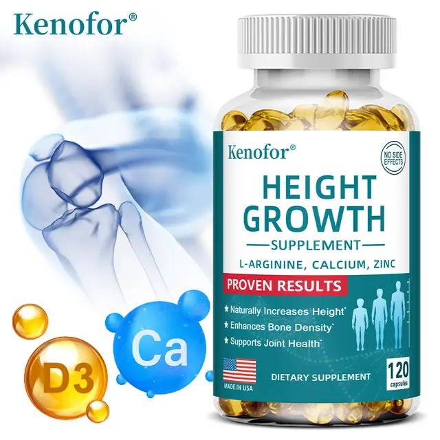 Natural Height Growth Calcium Vitamin D Supplement Vegetarian