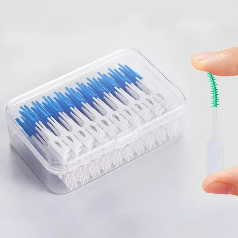 40/120pcs Interdental Silicone Brushes Dental Toothpicks Brush Between Teeth Silicone Toothpicks With Thread Oral Cleaning Tool image 3