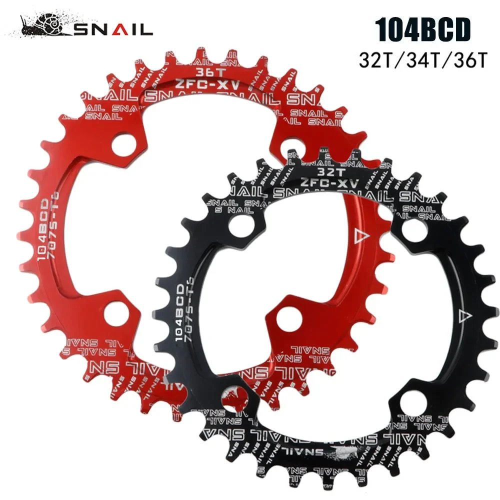 104 bcd Bicycle Chainwheel 32T/34T/36T/38T/40T/42T Round/Oval crown Narrow Wide MTB Mountain Bike Crankset Chainring