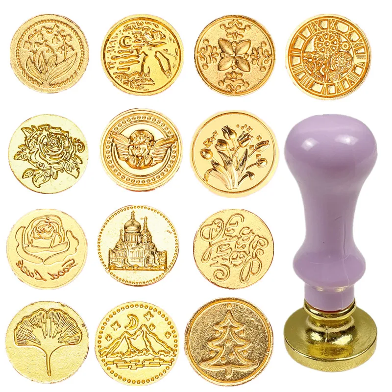 Wax Seal Stamp Vintage Round Fire Paint Sealing Invitations DIY Envelope Hobby Tools Dedicated Replace Copper Head