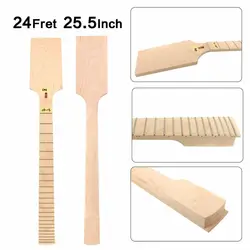 Yinfente 24fret Fit Diy Electric Guitar Neck Maple 25.5inch Hand MadeUnfinished #D