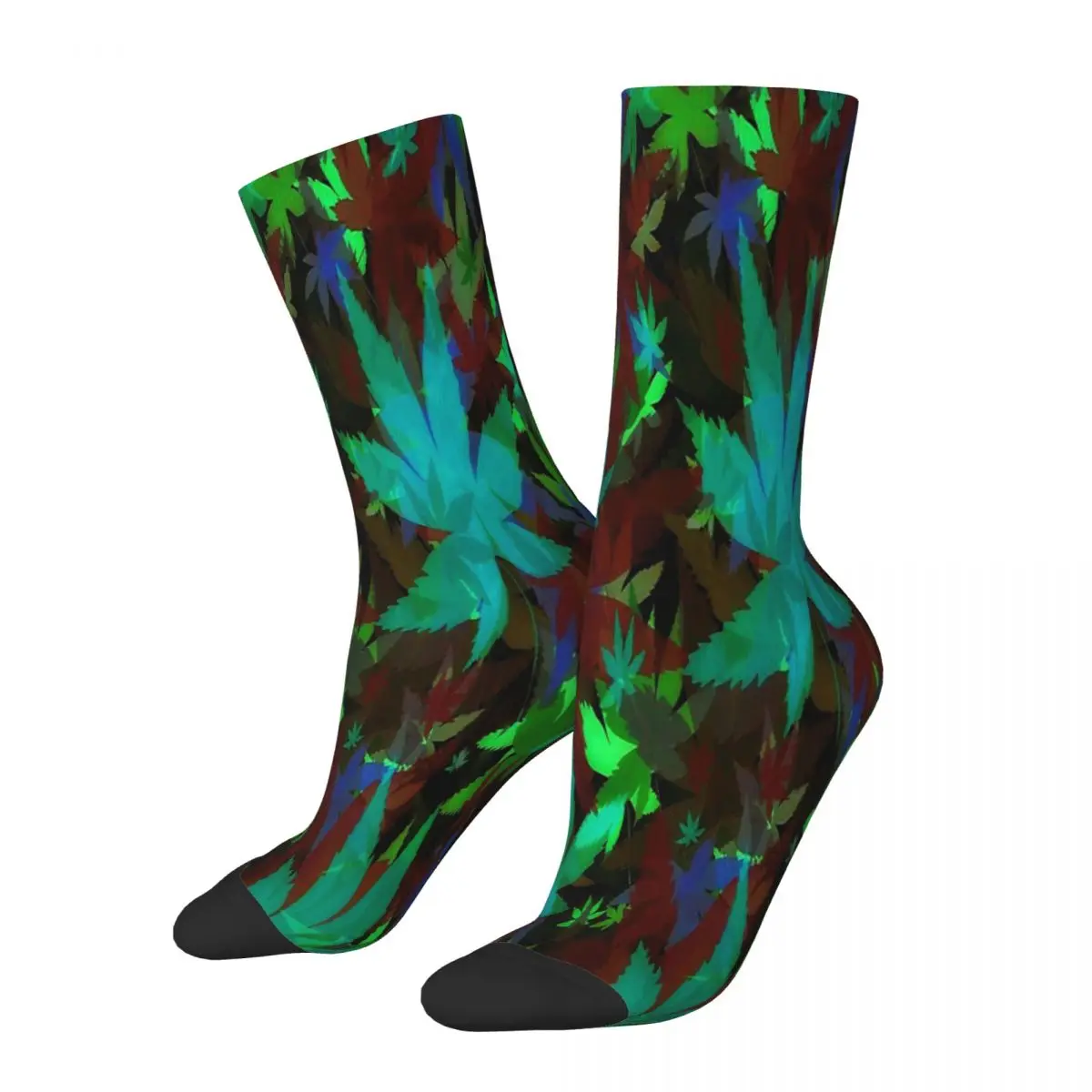 Candys Crazy Cannabis Camo Marijuana Weed Leaf Leaves Socks Male Mens Women Summer Stockings Harajuku