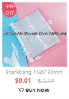 Sharkbang 5 Stück A5/A6/M5 PVC-Bindertaschen, PVC-Ticketaufkleber, Aufbewahrungstaschen, 6 Löcher, transparenter Organizer für Tagebücher – Detail 12