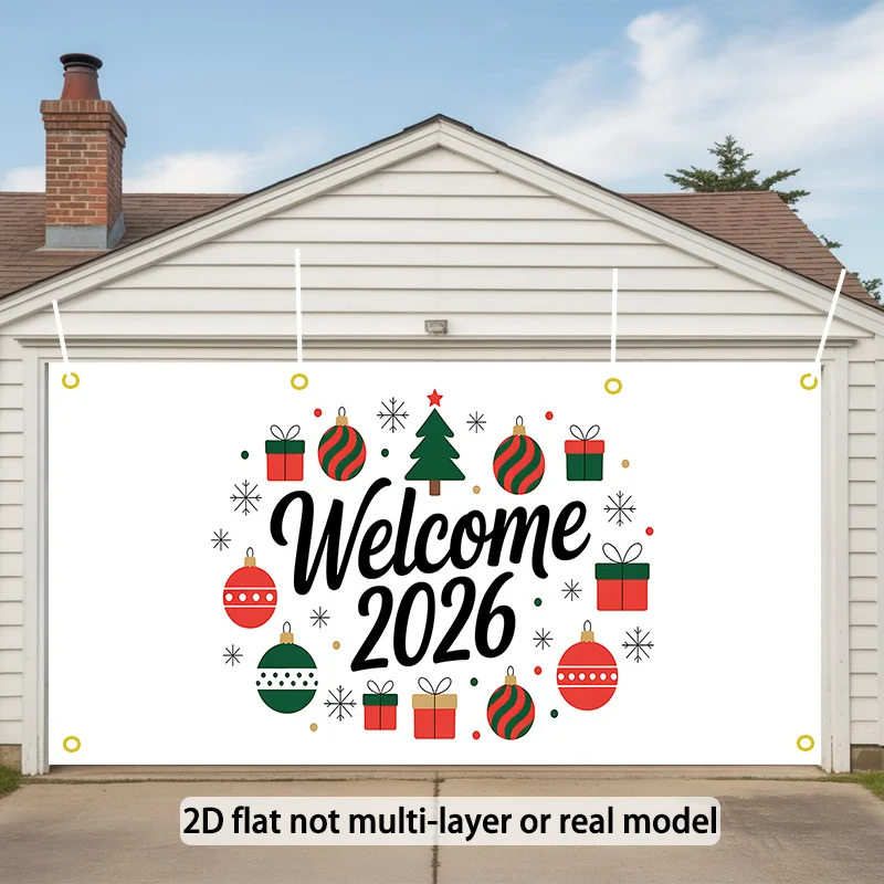 خطة ثنائية الأبعاد، لافتة باب ثنائية الأبعاد، 1 لافتة ترحيب لباب المرآب 2026