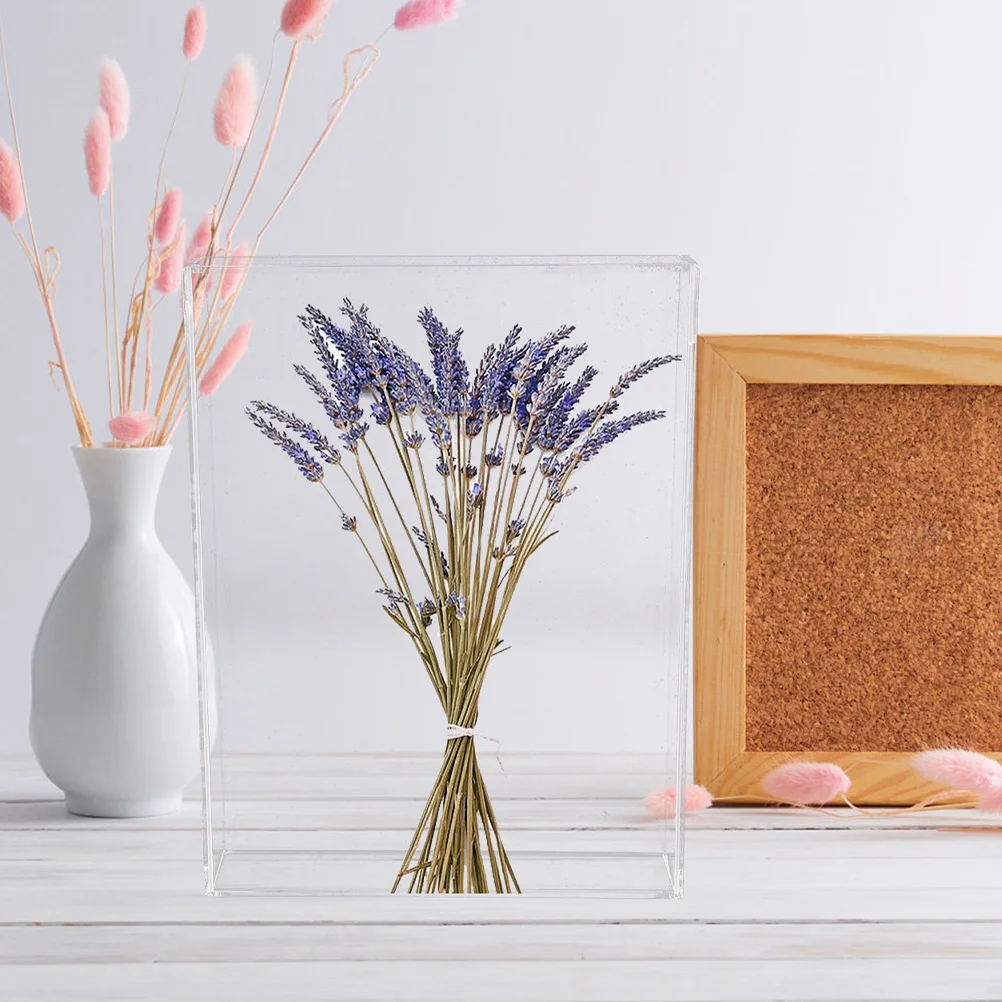 

2Pcs Eternal Flower Display Box Acrylic DIY Keepsake Case for Dried Arrangements Wedding Bouquet Decor Wall Mount