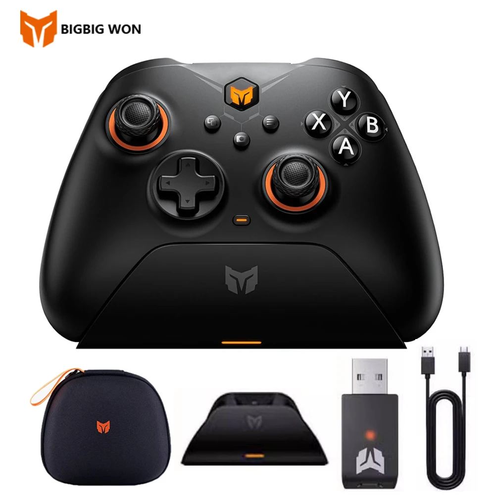 

BIGBIG WON Gale Hall 2024, новый беспроводной игровой контроллер, версия зала, геймпад для коммутатора/ПК/iOS/Android с зарядной док-станцией