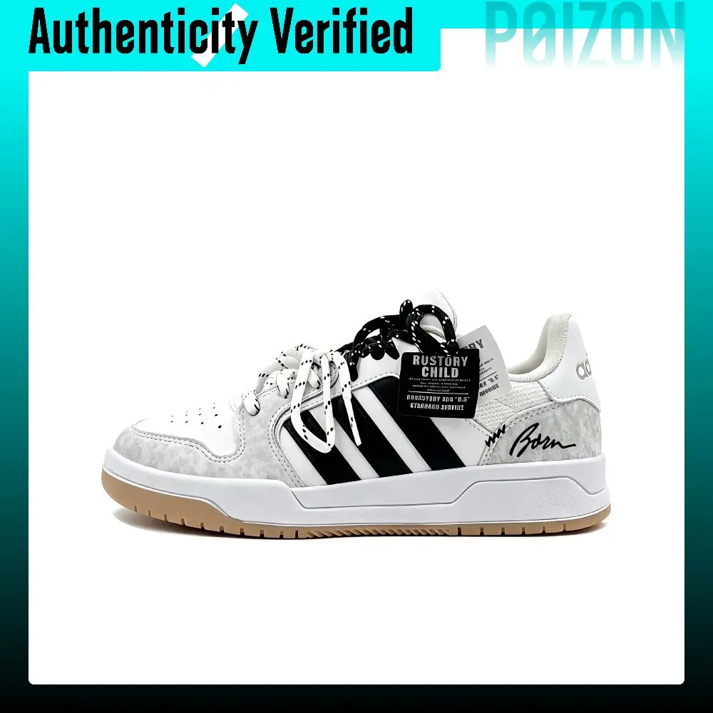 Adidas ENTRAP Skate Shoes Unisex Low Top Black White Gray JP9960（Team1616-）