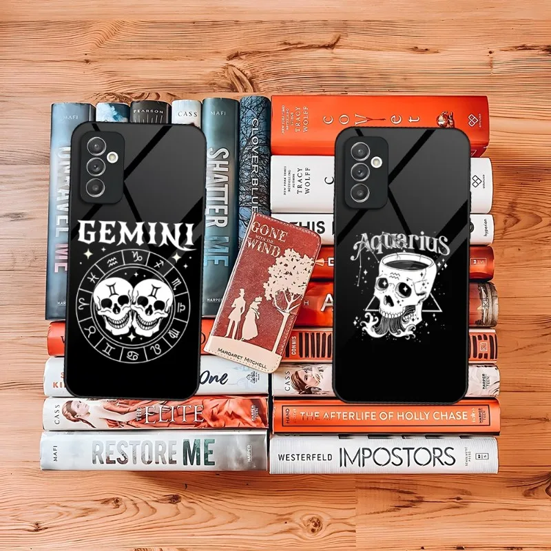 Gothic Aries Libra Pisces Virgo Capricorn Phone Case For Samsung S20 S30 S21 S32 S23 S10E Note 20 10 Pro Ultra Plus Glass Cover