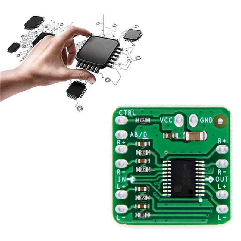A57G-Differential Power Amplifier Board 2X10W Digital Class D Audio Power Amplifier HT8697 3.6-8.5V Differential Input