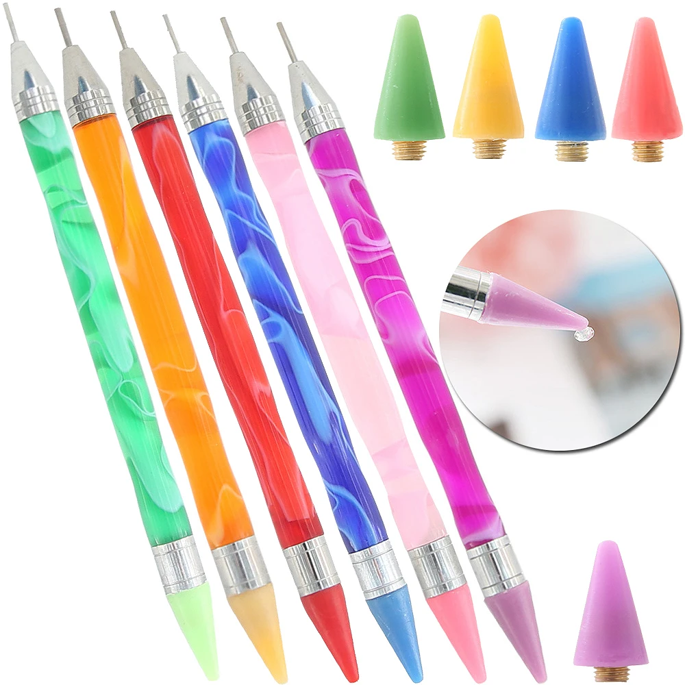 Double Head Diamond Painting Pen Tool Accessories Rhinestones Picker Wax Diamond Embroidery Point Drill Pen Nail Art DIY Tools