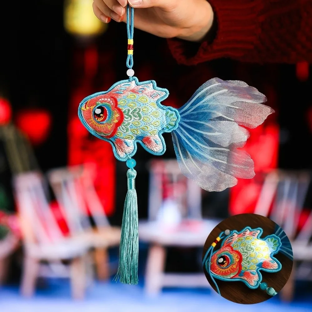 Goldfish New Year Koi Fish Decoration Tassel Good Fortune Chinese Traditional Pendant Good Luck Hanfu Decoration