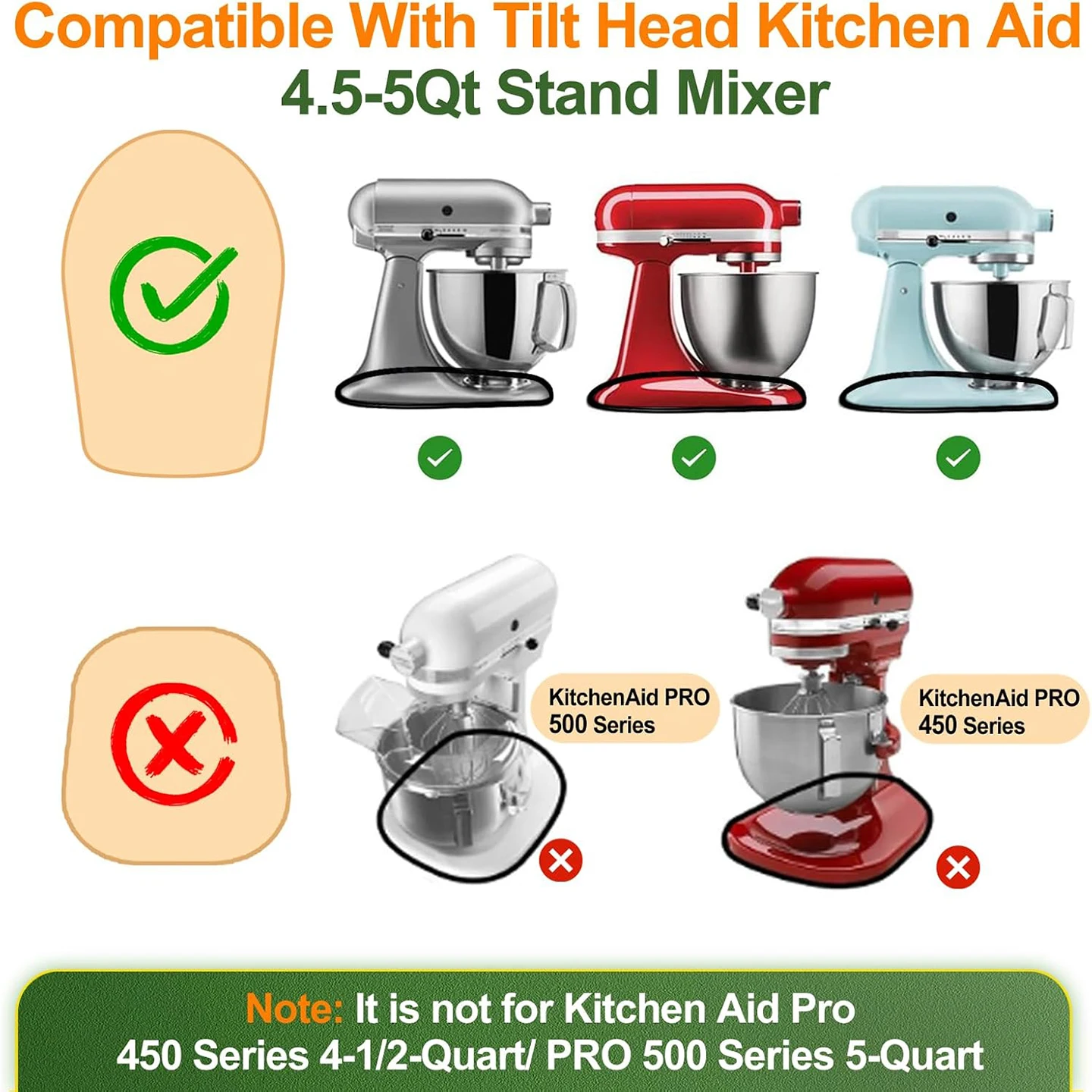 Für KitchenAid's Bambus-Mixer-Gleiter, 4,5-5 QT Vertikaler Mixer mit Schrägkopf, Elektrische Gleitplatte, Küchenmixer-Zubehör – Detail 8
