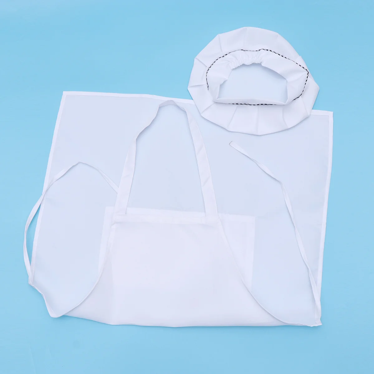 

4 Pcs Apron Kitchen Water Proof Chef and Hat Cooking Adult White Waiter Working