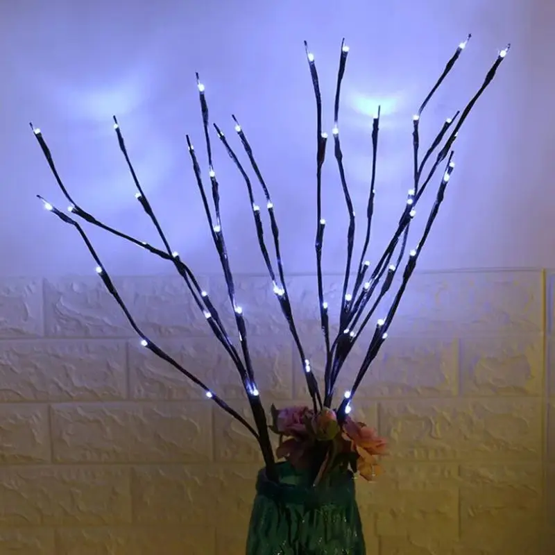 LED Ramo Luci Alimentato A Batteria Luci Decorative 20LED Illuminato Ramo per Vaso, Bianco Caldo, Bianco, colore, Blu, Viola, Rosa